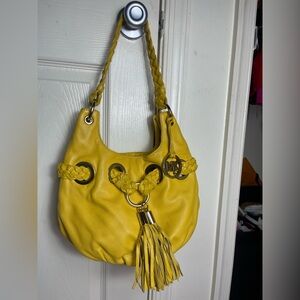 Michael Kors yellow shoulder bag